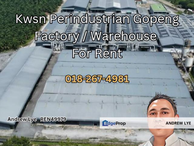 Warehouse for rent in Kawasan Perindustrian Gopeng, Gopeng