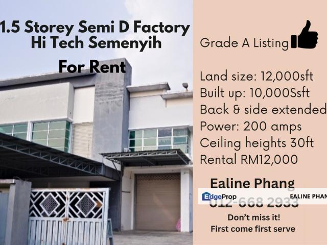 Warehouse for rent in Kajang, Langat