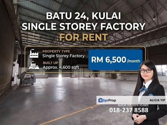 Warehouse for rent in Kulai, Johor