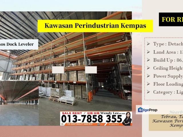 Warehouse for rent in Johore Bahru, Johor