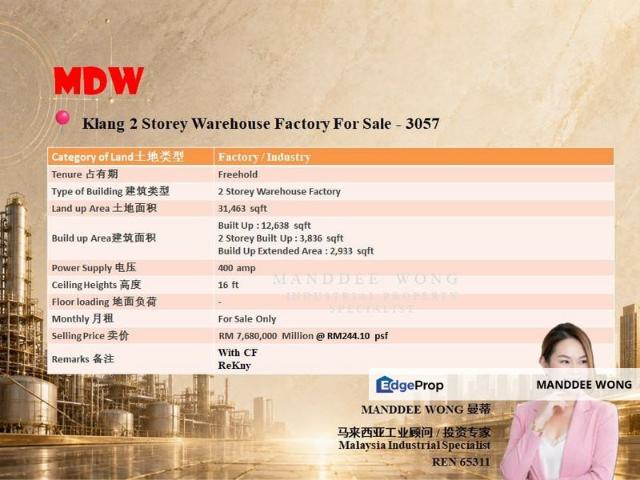 Warehouse for sale in Port Klang, Selangor