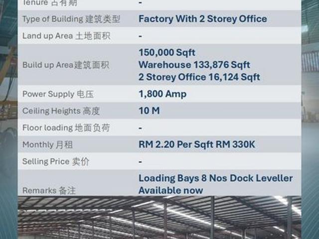 Warehouse for rent in Port Klang, Selangor