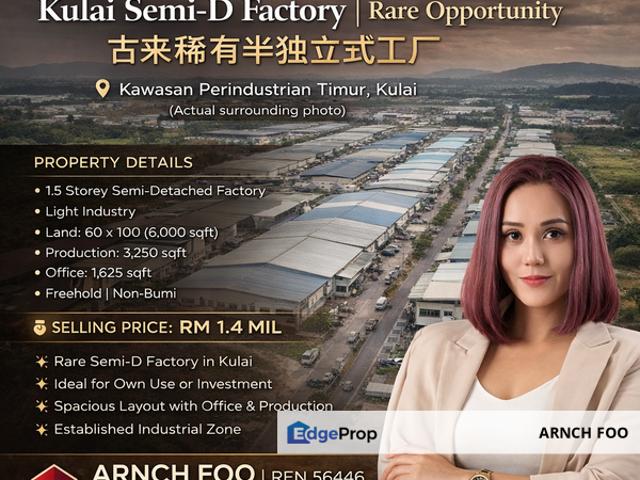Warehouse for sale in Johor