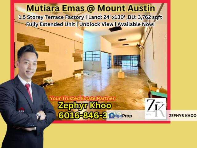 Warehouse for rent in Taman Mount Austin, Tebrau