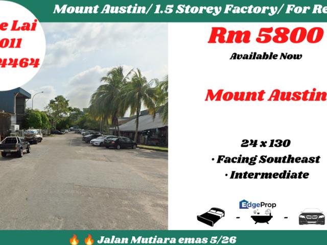Warehouse for rent in Taman Mount Austin, Tebrau