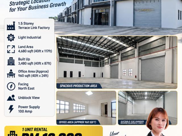 Warehouse for rent in Tebrau, Johor