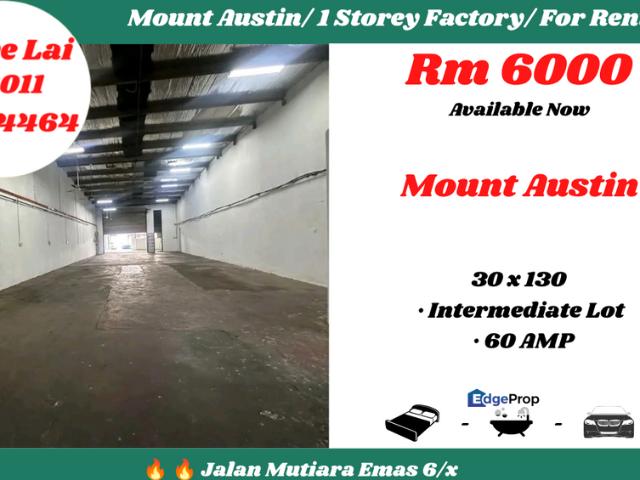 Warehouse for rent in Taman Mount Austin, Tebrau