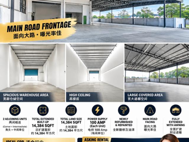 Warehouse for rent in Tebrau, Johor Bahru