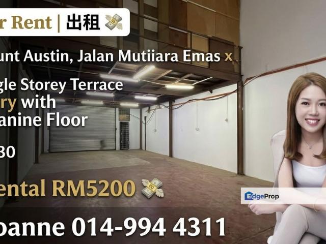 Warehouse for rent in Tebrau, Johor Bahru