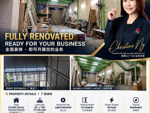 Warehouse for rent in Tebrau, Johor Bahru