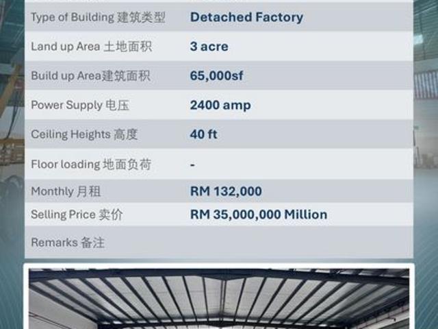 Warehouse for rent in Nilai, Negeri Sembilan