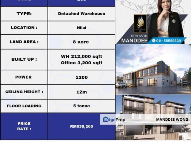 Warehouse for rent in Nilai, Negeri Sembilan