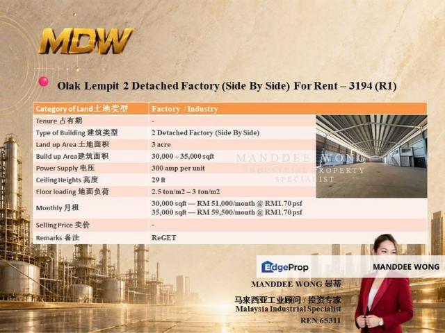 Warehouse for rent in Banting, Kuala Langat