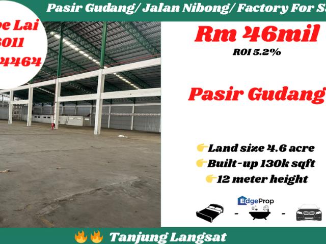 Warehouse for sale in Pasir Gudang, Johor