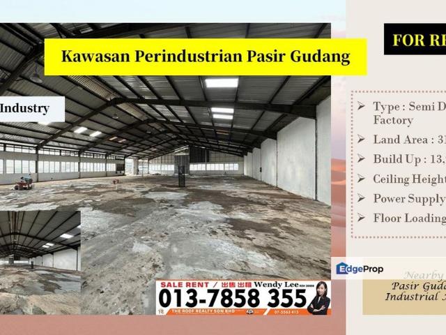 Warehouse for rent in Pasir Gudang, Johor