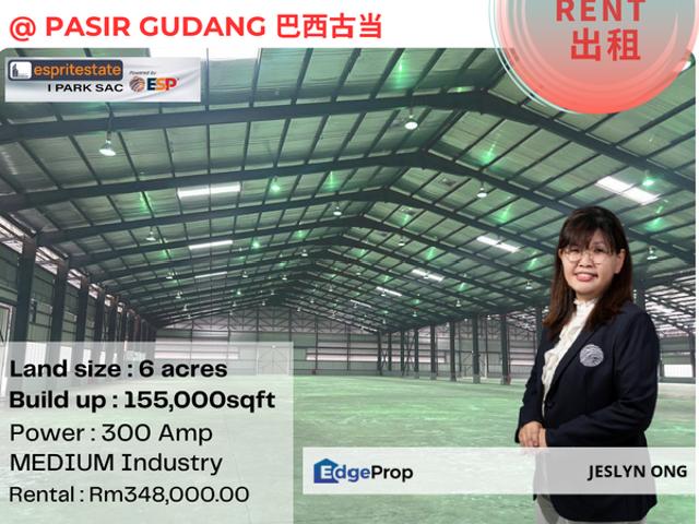 Warehouse for rent in Pasir Gudang, Johor