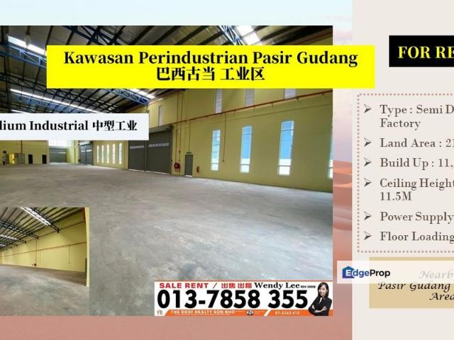 Warehouse for rent in Pasir Gudang, Johor