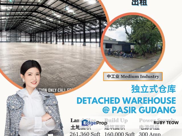 Warehouse for rent in Pasir Gudang Industrial Area, Pasir Gudang