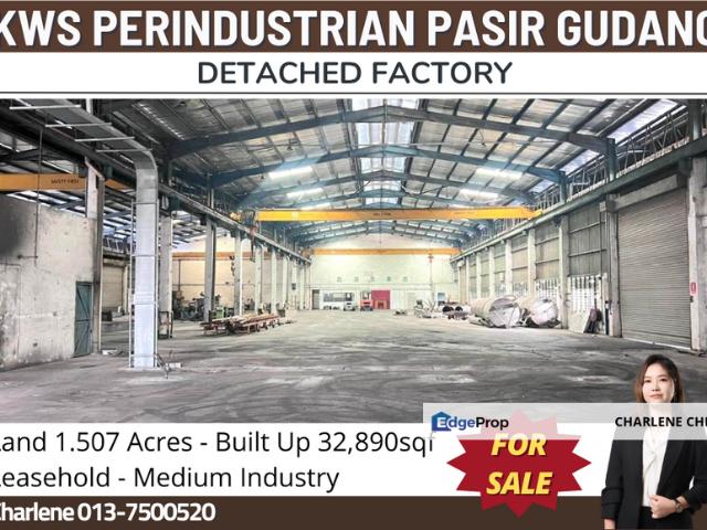Warehouse for sale in Pasir Gudang, Johor