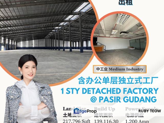 Warehouse for rent in Pasir Gudang, Johor