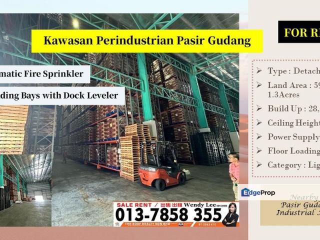 Warehouse for rent in Pasir Gudang, Johor