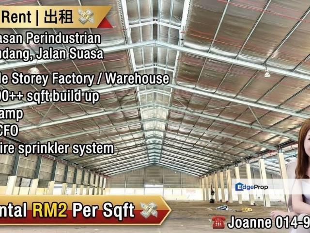 Warehouse for rent in Pasir Gudang, Johor