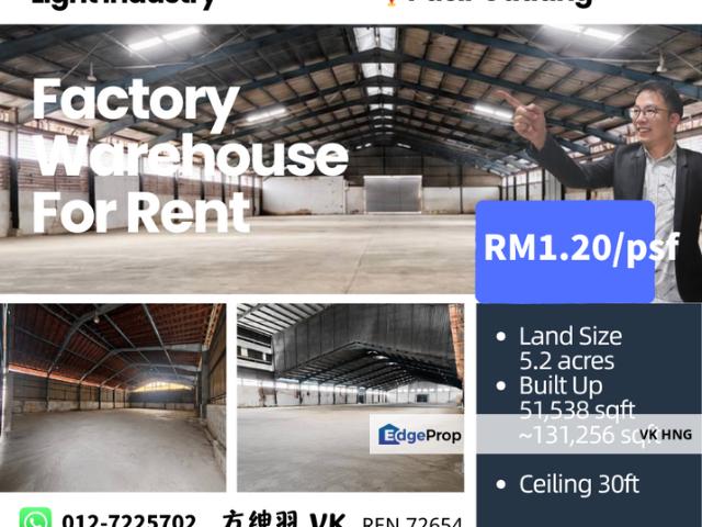 Warehouse for rent in Pasir Gudang, Johor
