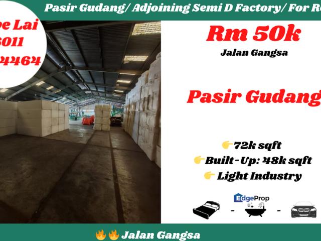 Warehouse for rent in Pasir Gudang, Johor