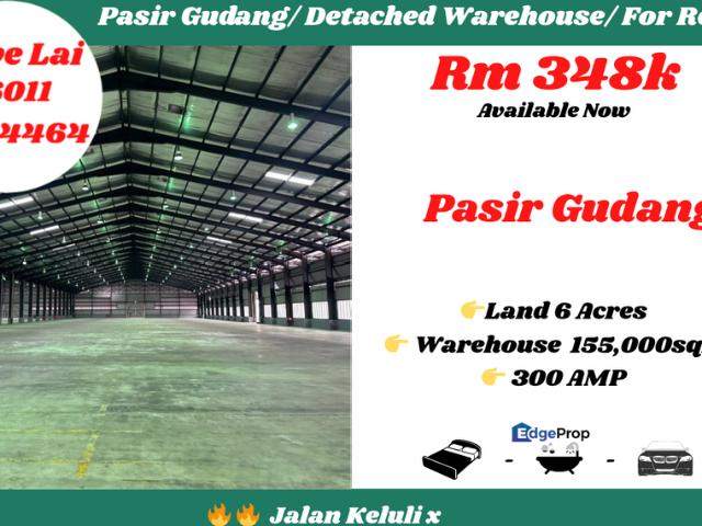 Warehouse for rent in Pasir Gudang, Johor