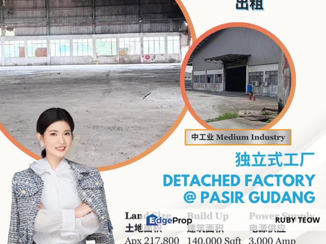 Warehouse for rent in Pasir Gudang, Johor