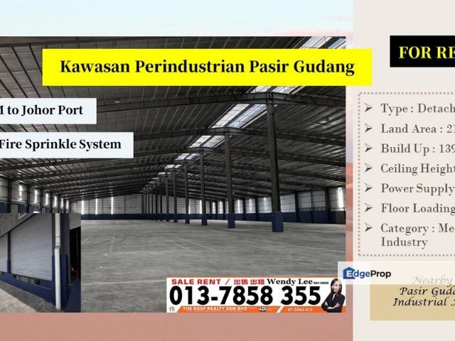 Warehouse for rent in Pasir Gudang, Johor