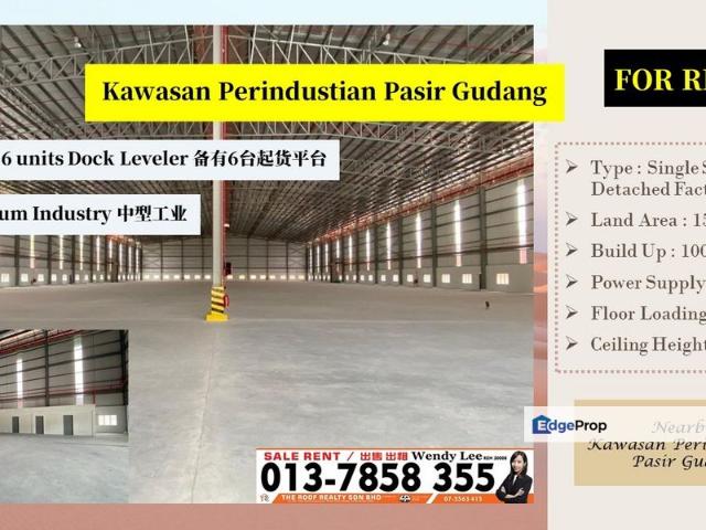 Warehouse for rent in Pasir Gudang, Johor