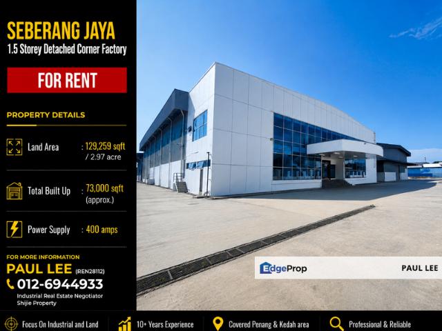Warehouse for rent in Wellesley, Penang