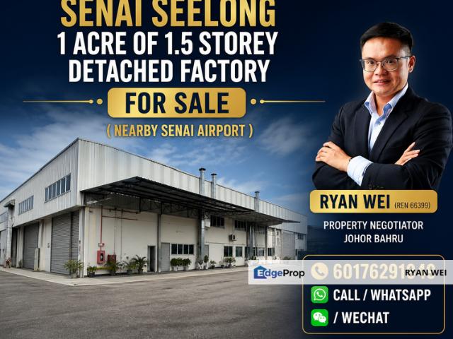 Warehouse for sale in Seelong, Johor