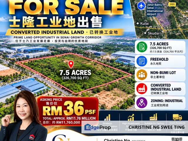 Warehouse for sale in Seelong, Kulai