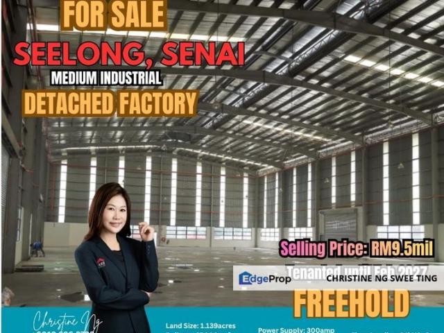 Warehouse for sale in Seelong, Johor