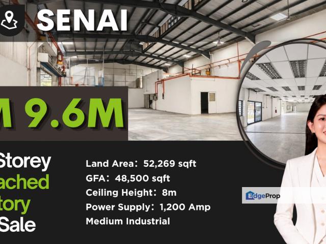 Warehouse for sale in Senai, Kulai