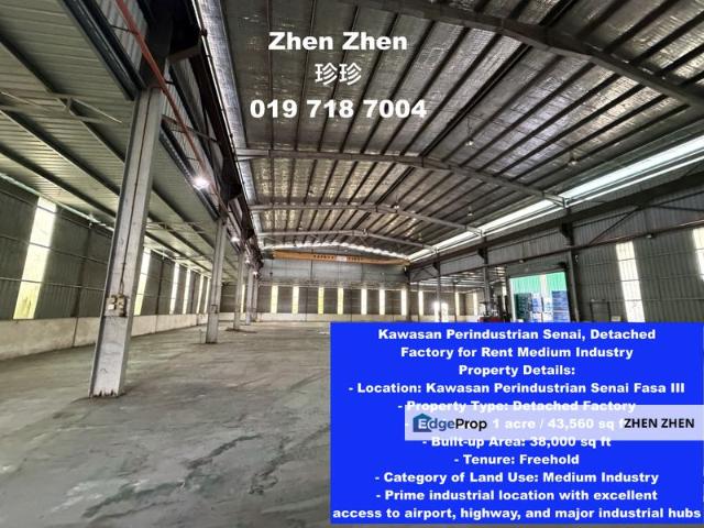 Warehouse for rent in Kulai, Johor