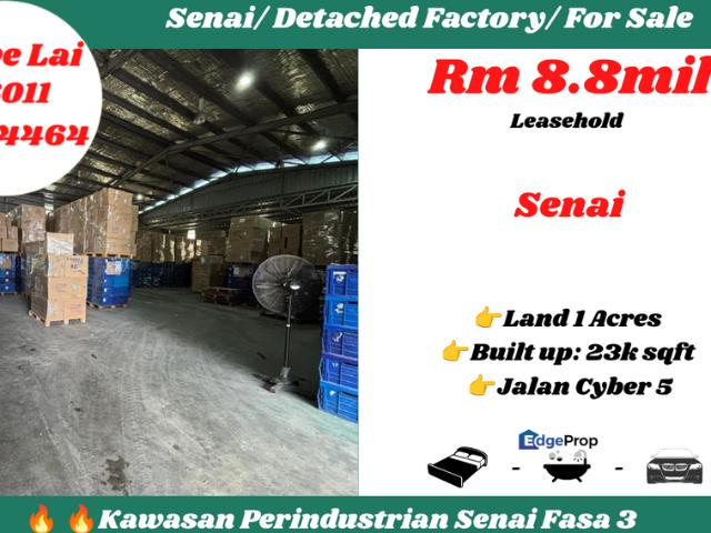 Warehouse for sale in Kulai, Johor