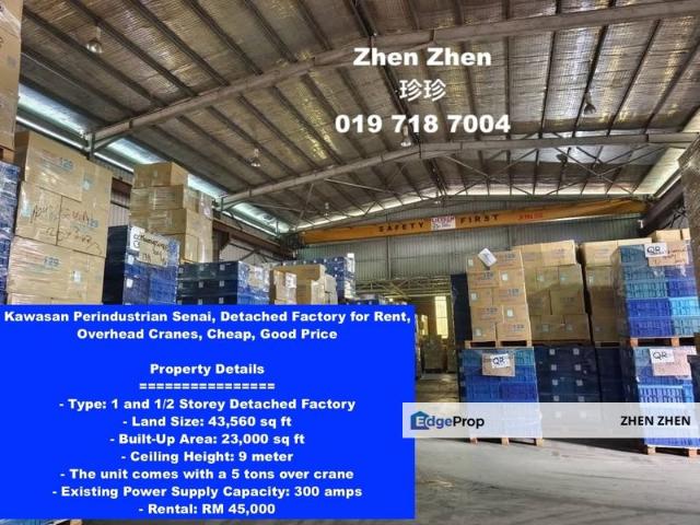Warehouse for rent in Kulai, Johor