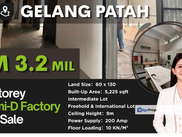 Warehouse for sale in Southern Industrial and Logistics Clusters, Iskandar Puteri