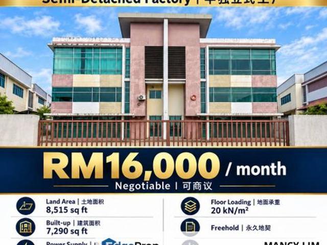 Warehouse for rent in Iskandar Puteri, Johor Bahru