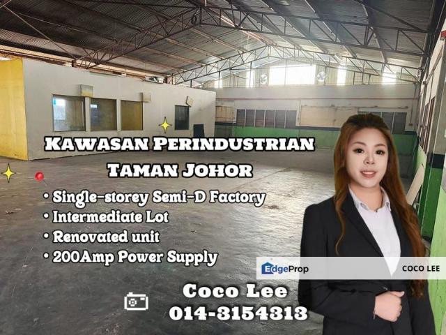 Warehouse for rent in Johore Bahru, Johor