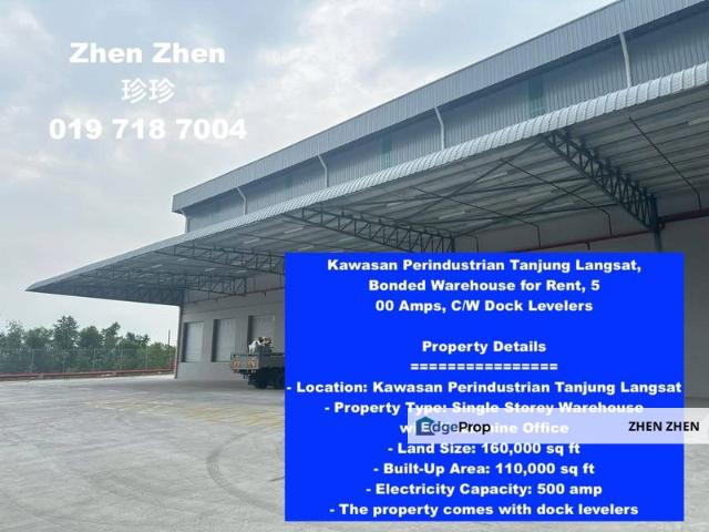 Warehouse for rent in Pasir Gudang, Johor