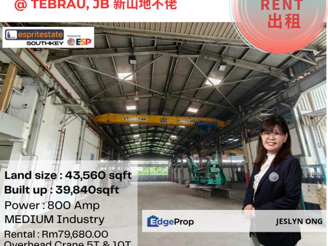 Warehouse for rent in Tebrau, Johor Bahru