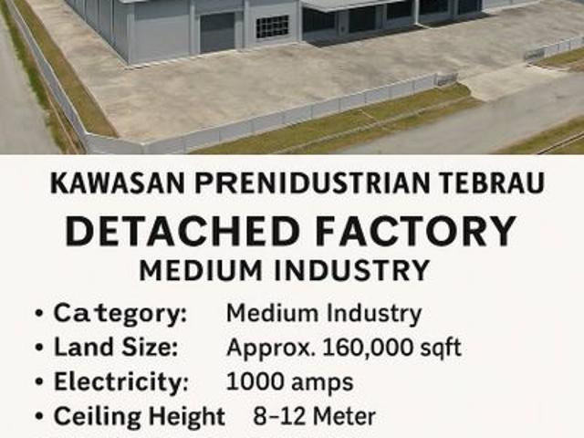 Warehouse for rent in Tebrau, Johor