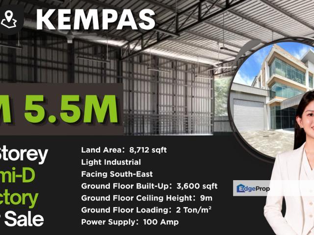 Warehouse for sale in Tebrau, Johor Bahru