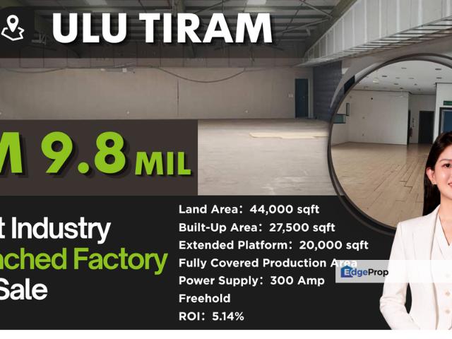 Warehouse for sale in Ulu Tiram, Johor