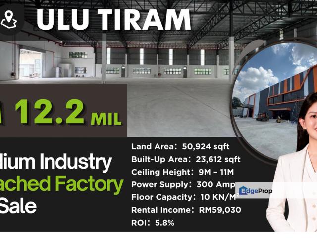 Warehouse for sale in Ulu Tiram, Johor