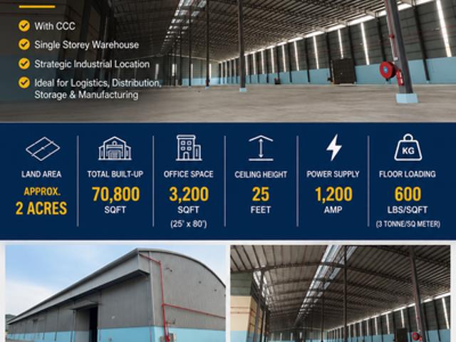 Warehouse for rent in Port Klang, Selangor